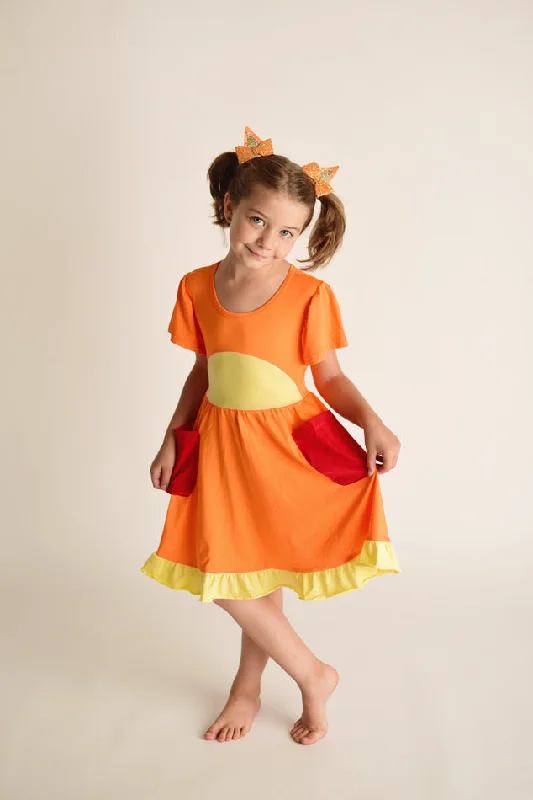 Women's Clothing For Travel ORANGE DOG DRESS