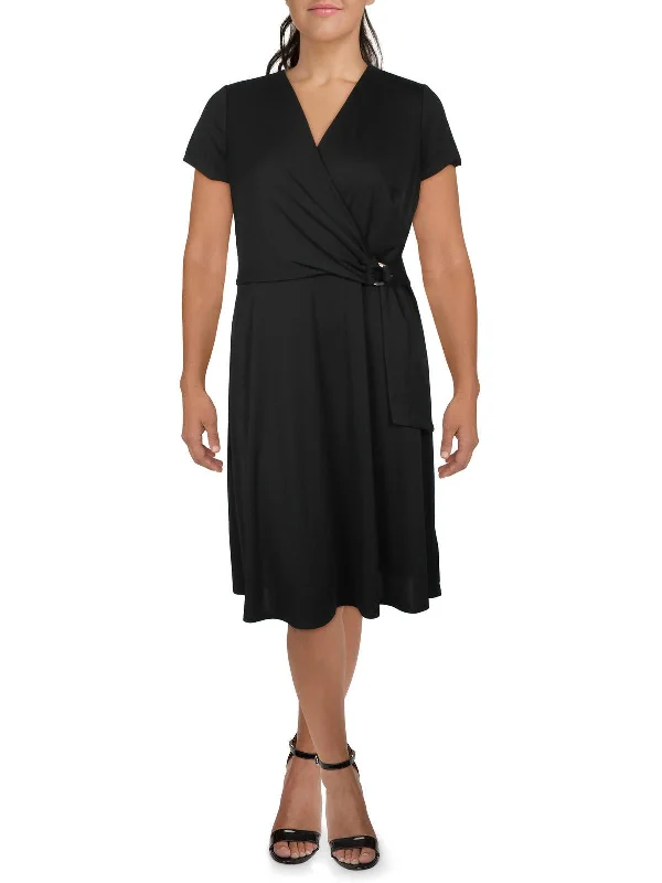 Women's Seasonal Fashion Trends Womens Side Tie Jersey Sheath Dress