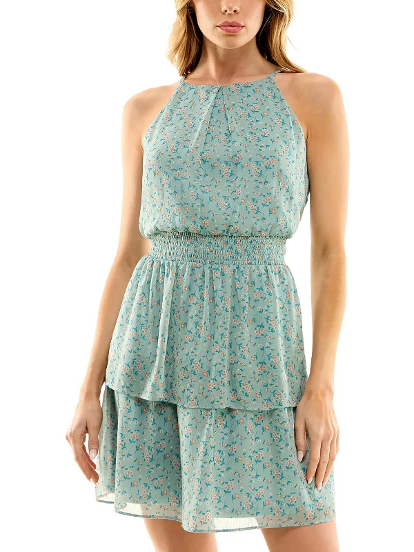 Online Boutiques Clothing Juniors Womens Daytime Mini Halter Dress