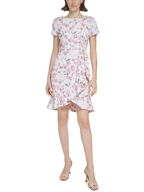 Modern Women's Clothes Petites Womens Work Short Sheath Dress