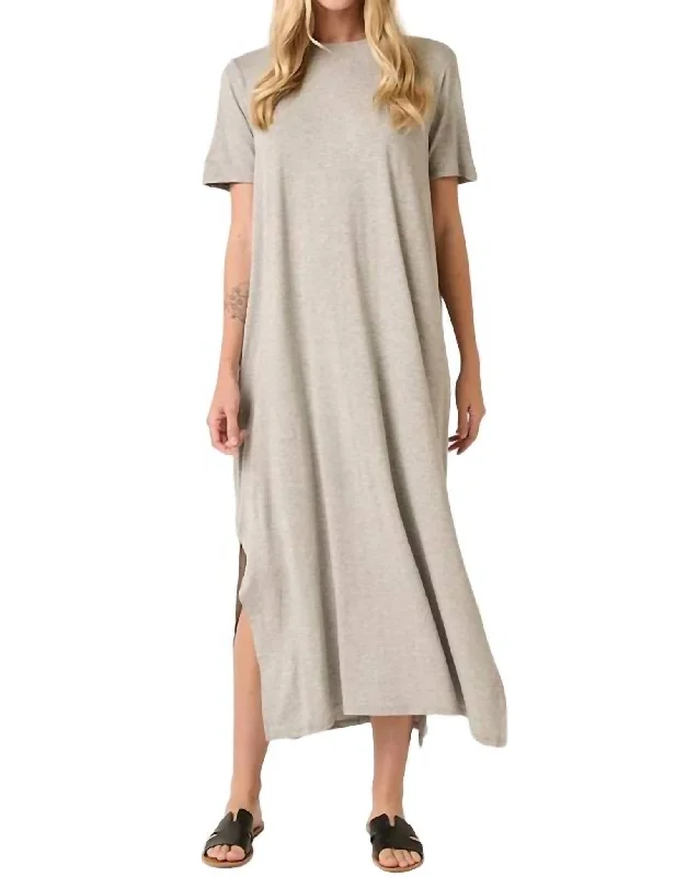 Plus Size Women's Fashion Archie Dress In Heather Grey