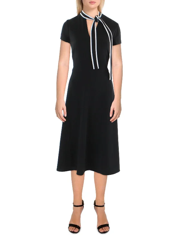 Women's Elegant Formal Outfit Womens Crepe Knee-Length Fit & Flare Dress