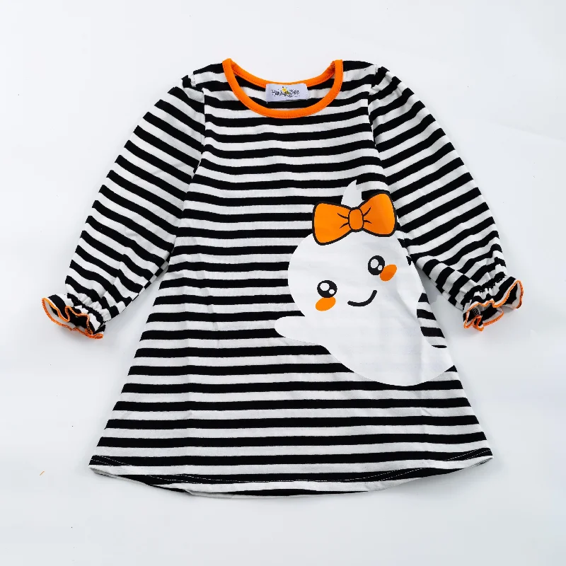 Classic Women's Clothing Styles GHOST STRIPE DRESS