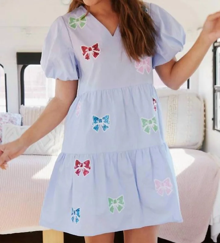Flash Discount Put A Bow On It Dress In Blue