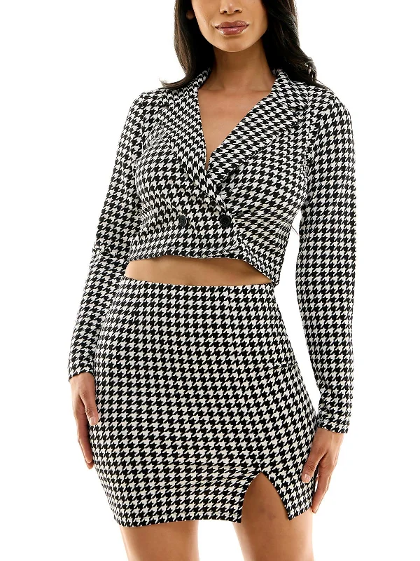Rocker Chic Fashion Juniors Womens Cropped Knee Length Two Piece Dress