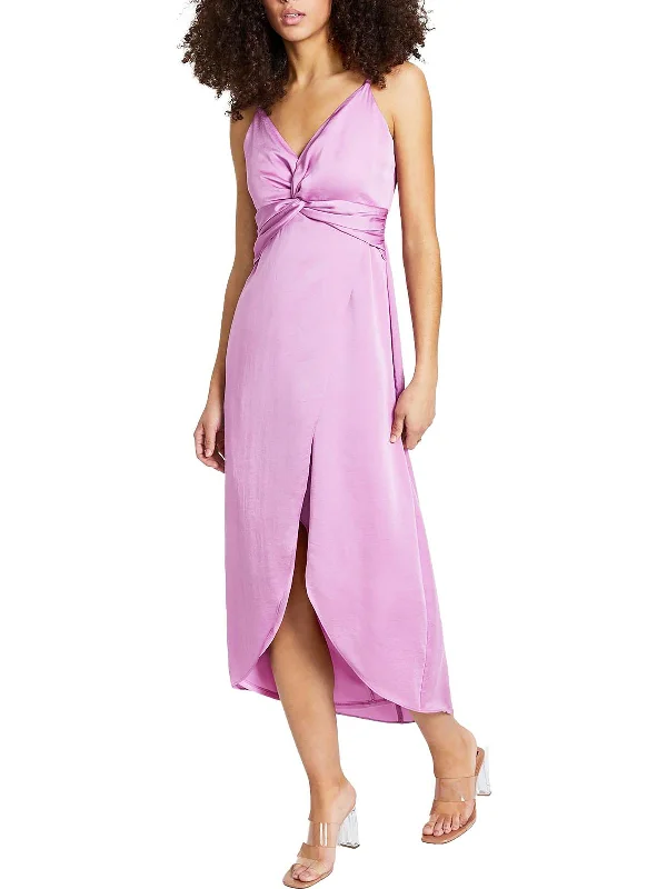 Affordable Women's Outfit Womens Knot Front Long Slip Dress