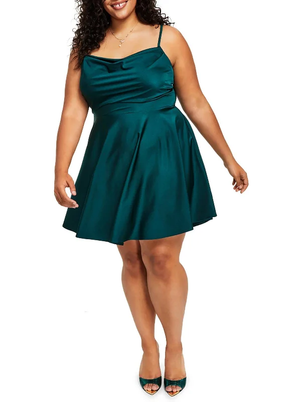 Holiday Special Offers Plus Womens Party Mini Fit & Flare Dress