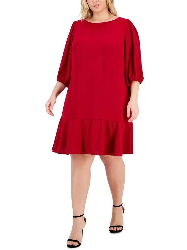 Chic Women's Clothing for Date Nights Plus Womens Work Short Sheath Dress