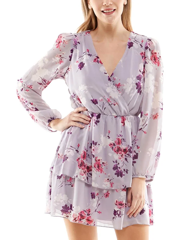 Women's Evening Wear Juniors Womens Party Short Fit & Flare Dress