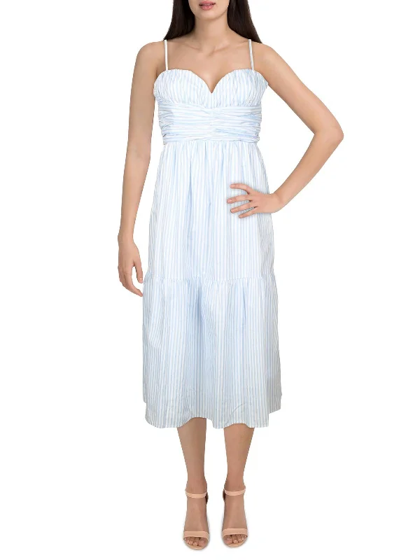 Women's High Street Fashion Womens Tiered Mid-Calf Fit & Flare Dress