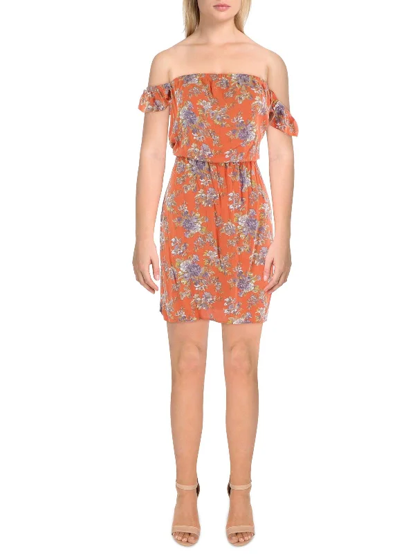 Women's Chic Outfit Womens Mini Stretch Fit & Flare Dress