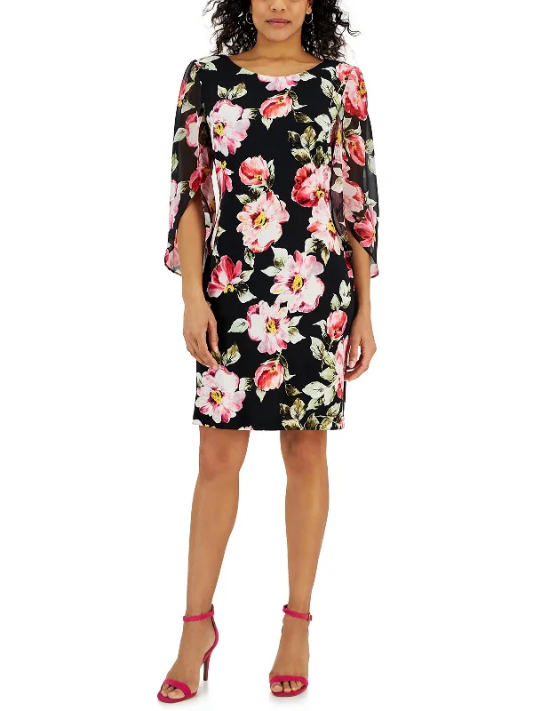 Women's Evening Clothes Womens Knee Length Polyester Wear To Work Dress