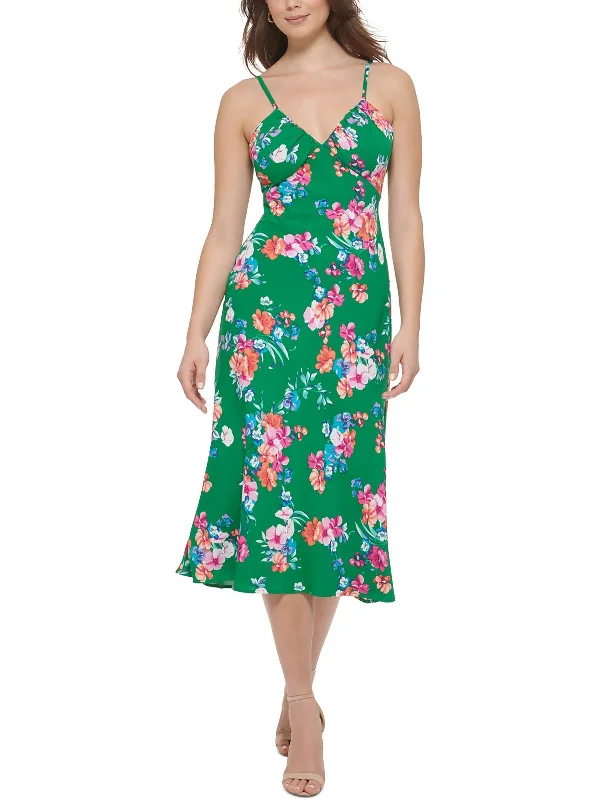 Fashion Women's Clothing Womens Ruched Polyester Slip Dress
