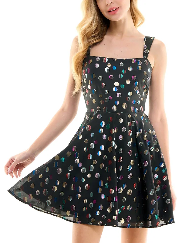 Women's Holiday Clothes Womens Party Mini Fit & Flare Dress