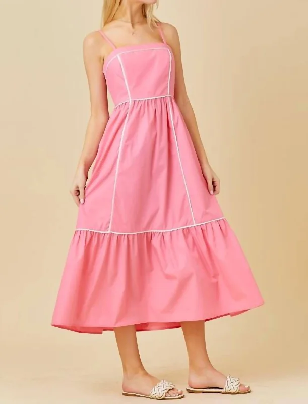 Affordable Online Boutiques Summer Dress In Pink