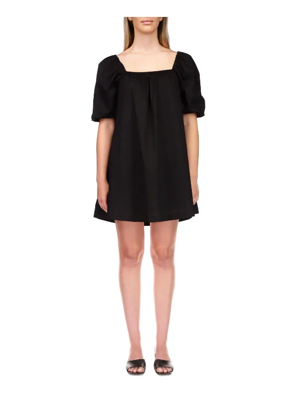 Women's Travel Garments Womens Puff Sleeve Mini Babydoll Dress