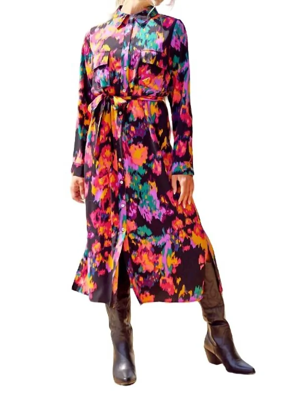Effortless Chic for Women Saraphina Dress In Black Multi