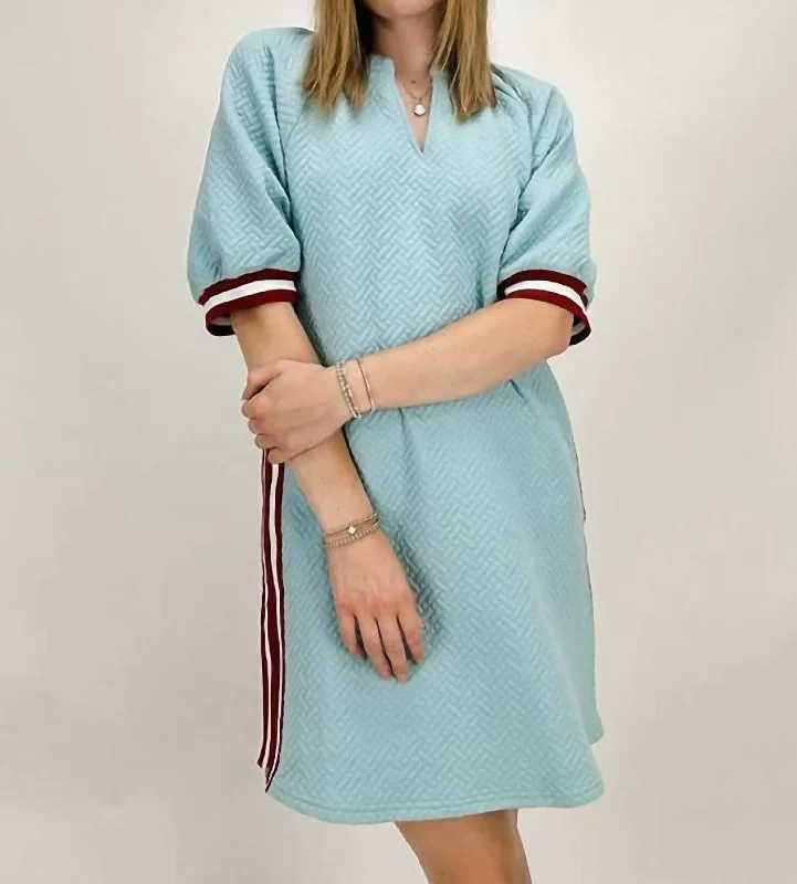 Women's Clothing Online Sweet Spirited Textured Dress In Teal
