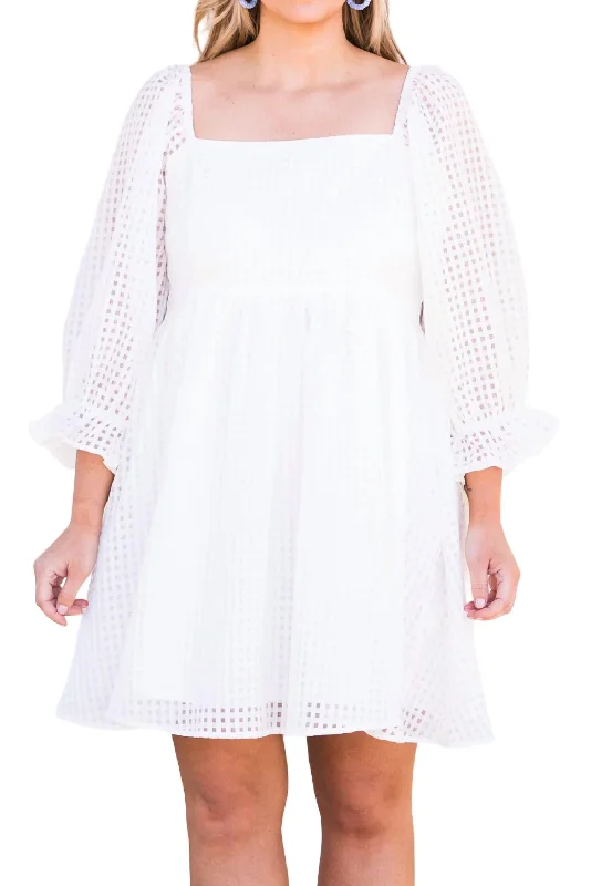 Stylish Savings Summer Picnic Dress In White