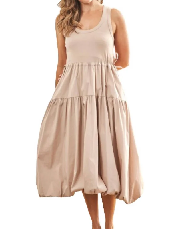 End of Season Sale Knit Tank Dress In Taupe