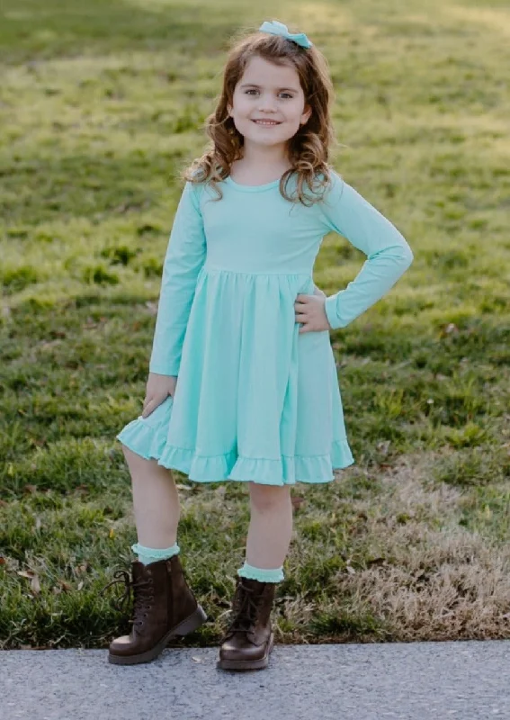 Fashion Forward DIXIE TWIRLY DRESS - TURQUOISE