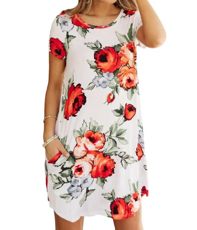 Casual Fashion for Women Fiona Dress In White