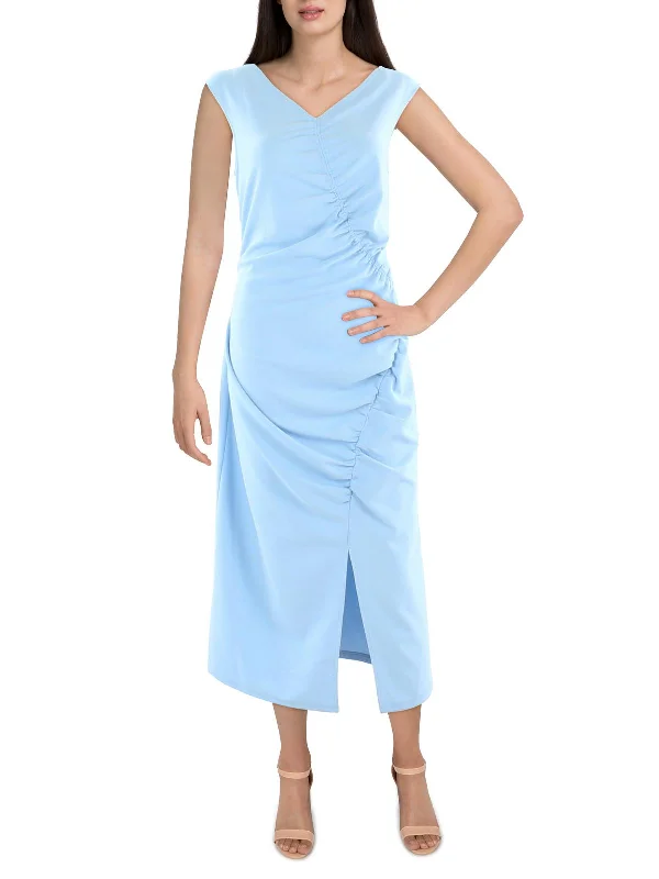 Women's Active Outfit For Fitness Womens Front Slit Long Sheath Dress