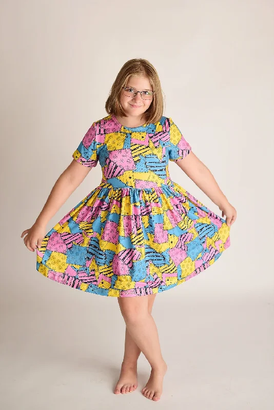 Women's Clothing For Outdoor Activities HALLOWEEN PATCH DRESS
