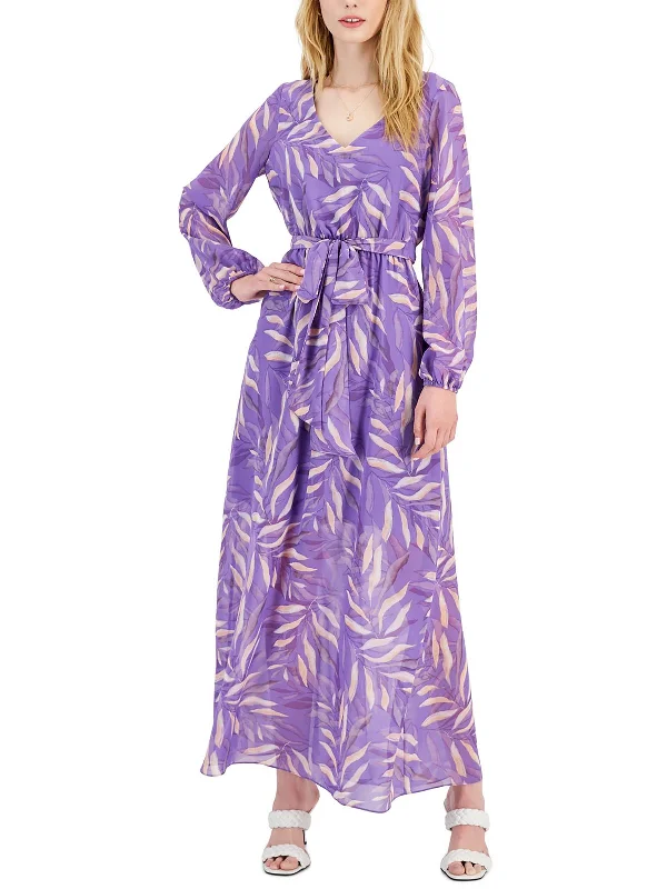 Modern Women's Outfit Womens Chiffon Printed Fit & Flare Dress