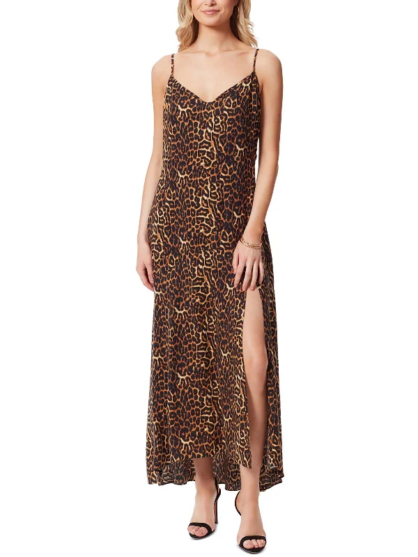 Comfortable Casual Wear Womens Animal Print Party Slip Dress