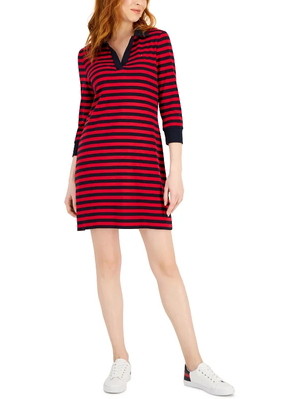 Women's Evening Wear Johnny Womens Cotton Striped Sheath Dress