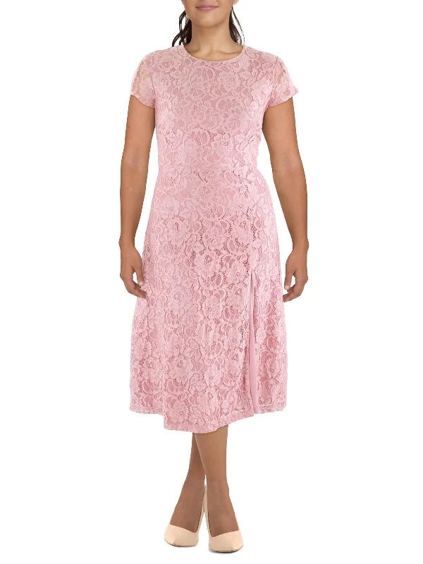 Women's Fashion Clothing Riley Womens Lace Long Fit & Flare Dress
