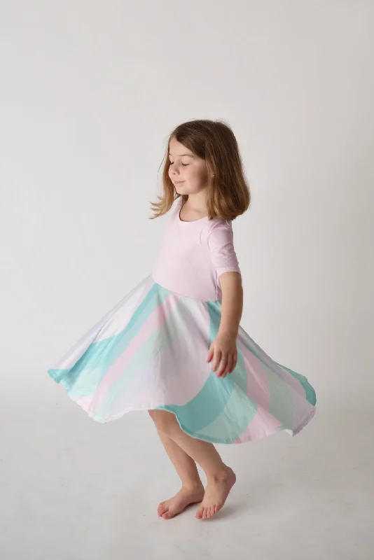 Stylish Outerwear Clothing For Women NAOMI RAINBOW TWIRLY DRESS