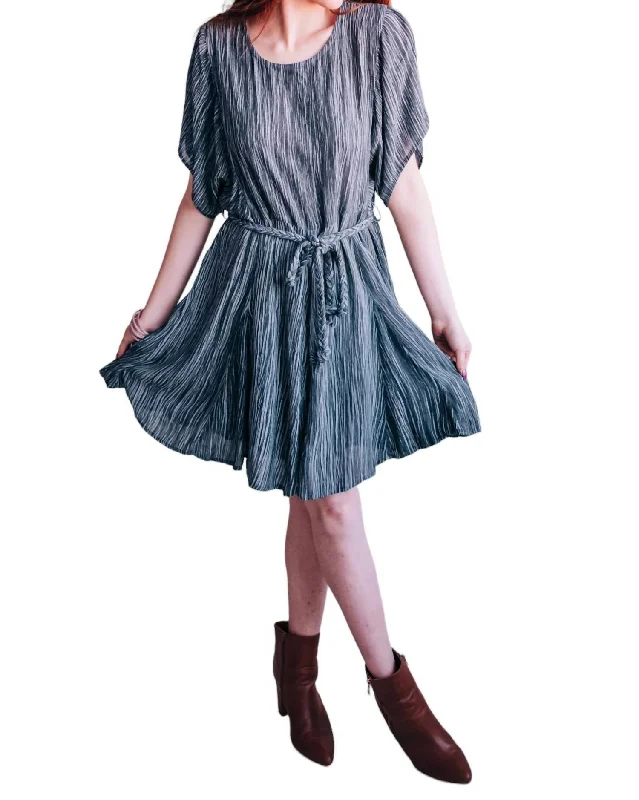 Women's Activewear Garments Suite Dreamin' Ruffle Swing Dress In Charcoal