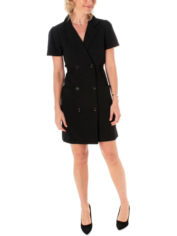 Women's Effortless Casual Outfit Womens Solid Polyester Sheath Dress