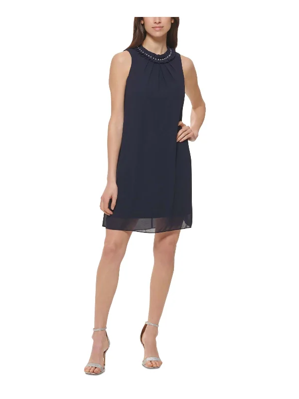 End of Season Sale Womens Embellished Short Halter Dress