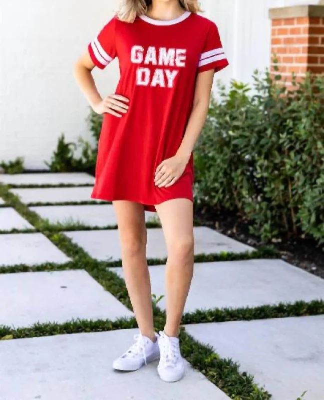 Weekend Sale Game Day Dress In Game Day Block Print