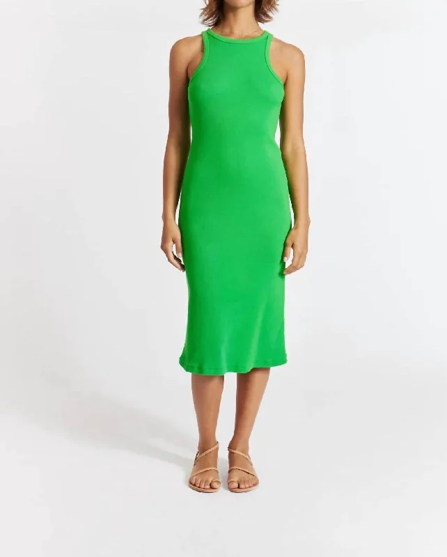 Women's Vacation Garments Muscle Tank Dress In Grass