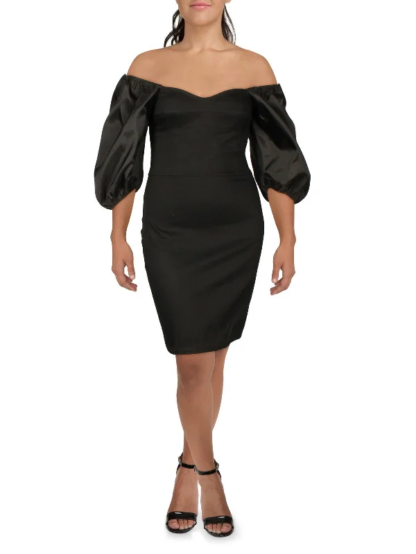 Casual Chic Womens Solid Short Sheath Dress