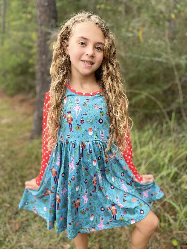 Sophisticated Fashion BALLERINA RED POLKA SLEEVES DRESS