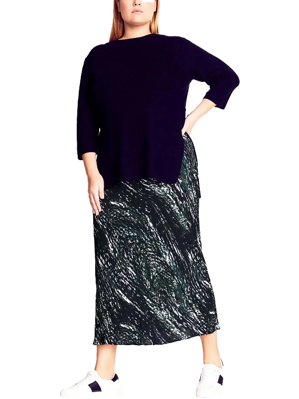 Luxury Women's Clothing Plus Womens Wool Blend Sweater Two Piece Dress