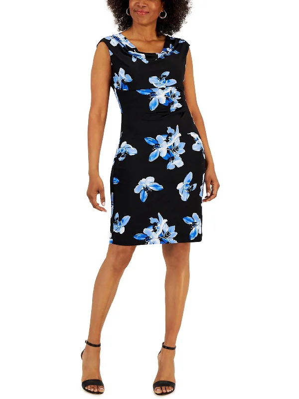 Women Clothes Petites Womens Work Above-Knee Wear To Work Dress