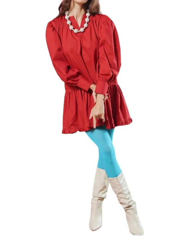 High End Fashion Kylee Dress In Brick