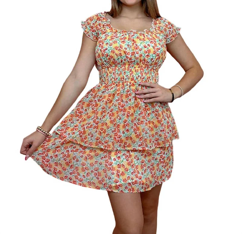 Women's Clothing And Garments Sets Wild & Free Dress In Coral Multi