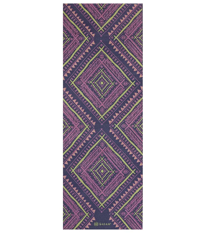 Stretch In Comfort With Affordable Yoga Gear Gaiam 5mm  Printed Yoga Mat Tropical Dusk Navajo