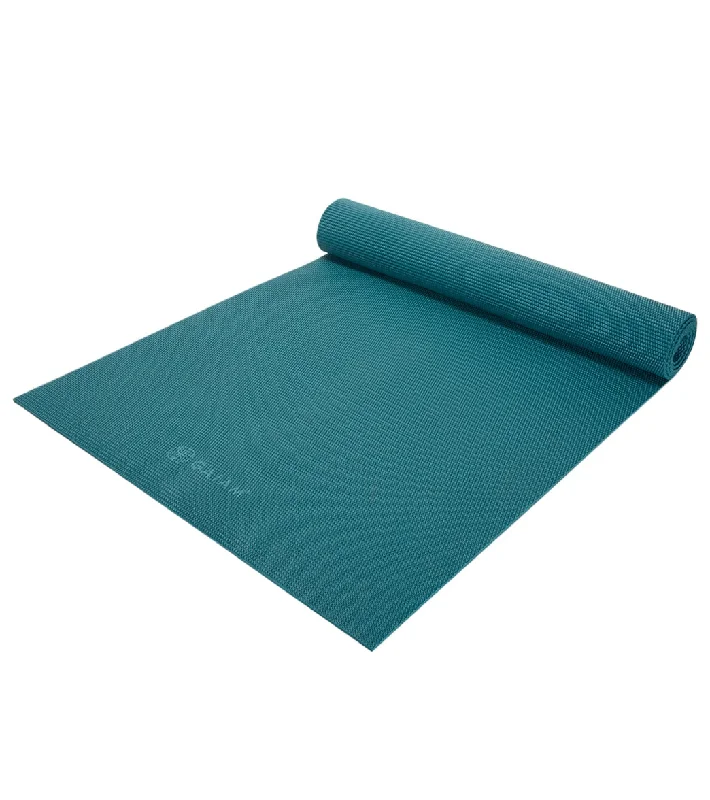 Upgrade Your Practice With Discounted Yoga Props Gaiam 5mm Solid Yoga Mat Teal Current