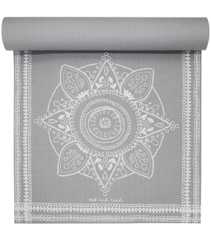 Align Your Practice With Unbeatable Deals Oak and Reed 4mm Yoga Mat, Medallion Tapestry Grey