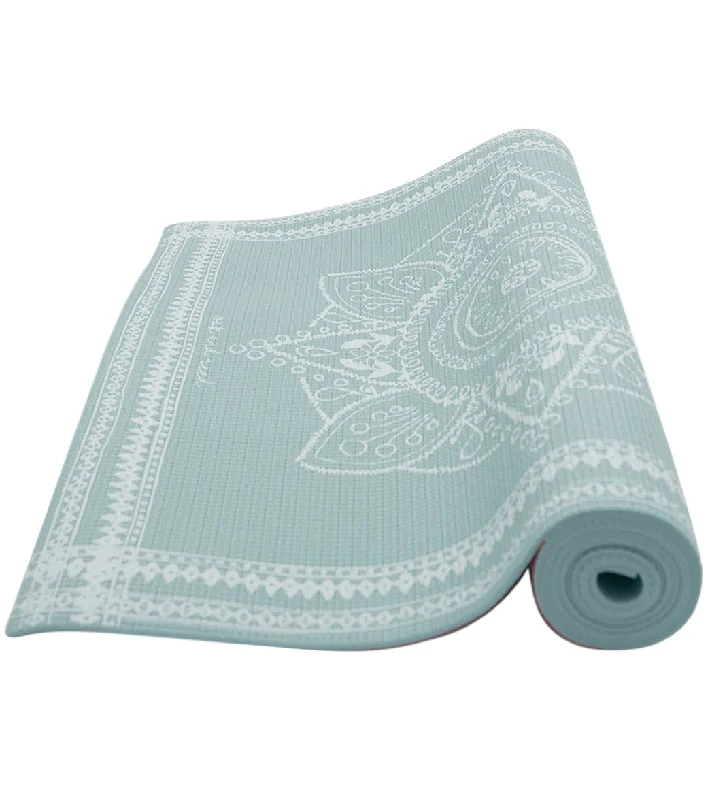 Stay Cool And Comfortable With Yoga Sale Offers Oak and Reed 4mm Yoga Mat, Medallion Tapestry Mint
