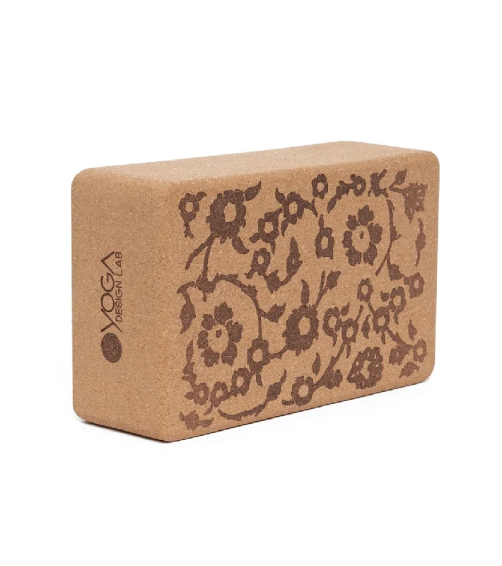 Flow Into Savings On Top Yoga Products Yoga Design Lab Cork Yoga Block Floral Batik Tonal