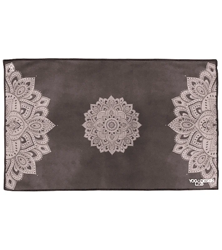 Stretch, Strengthen, And Save Today Yoga Design Lab Mandala Premium Yoga Hand Towel Black